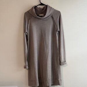 Altar'd State Taupe Knit Cowl Neck Dress